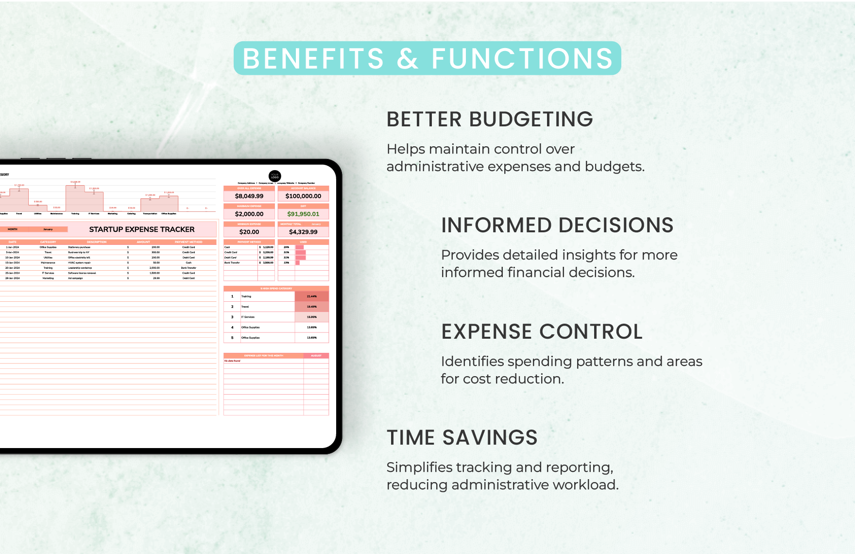 Administration Expense Tracker Template