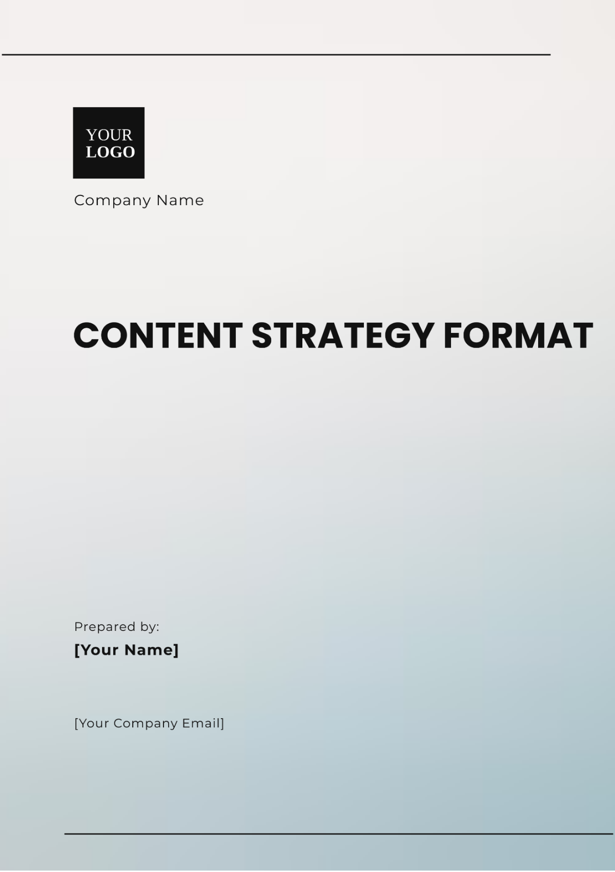 Content Strategy Format Template - Edit Online & Download