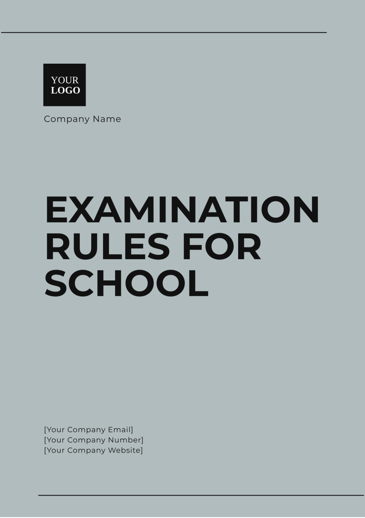 Examination Rules for School Template - Edit Online & Download