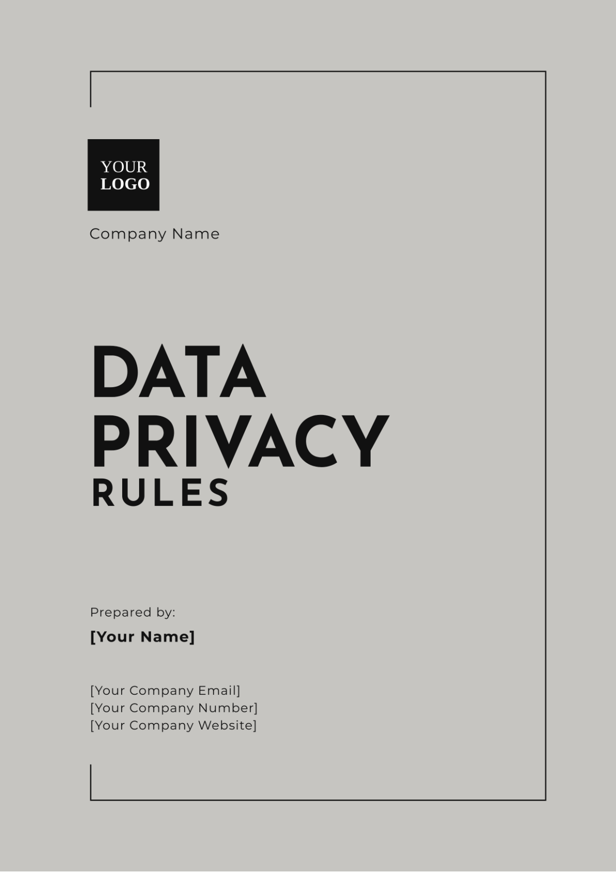 Data Privacy Rules Template - Edit Online & Download