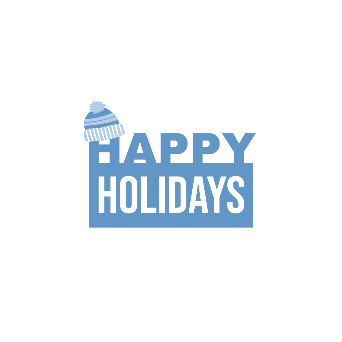 Playful Happy Holidays Text