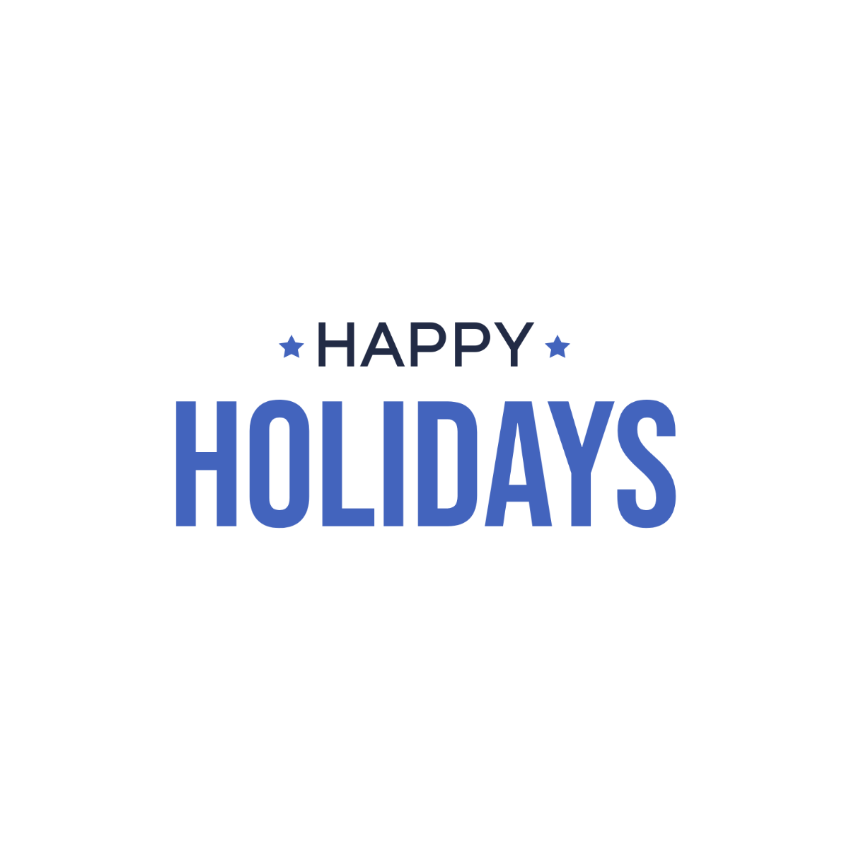 Sleek Happy Holidays Text