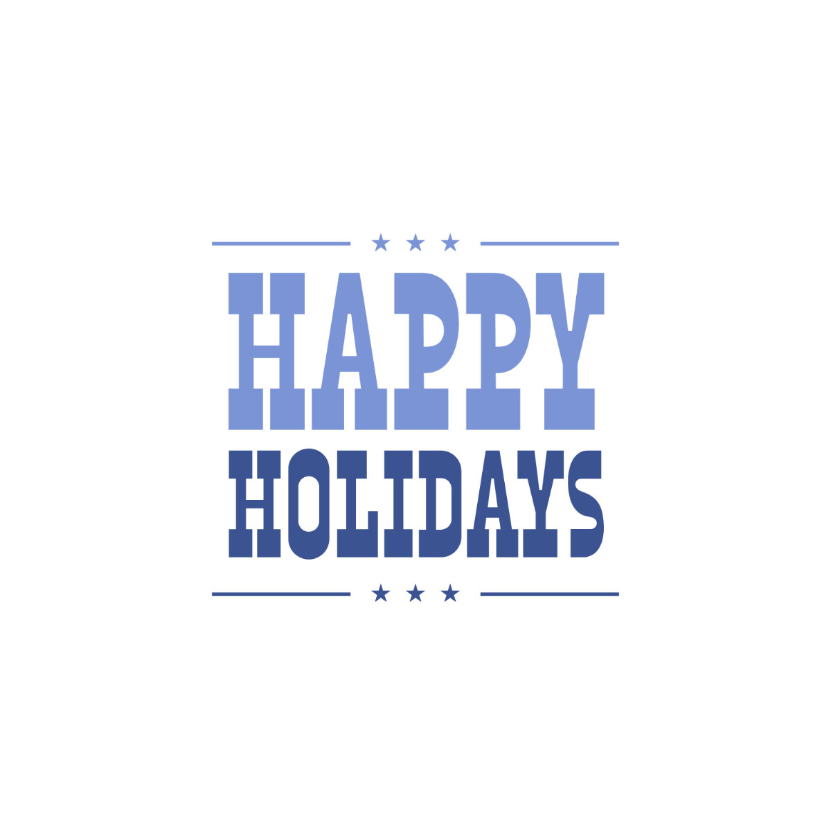 Decorative Happy Holidays Text