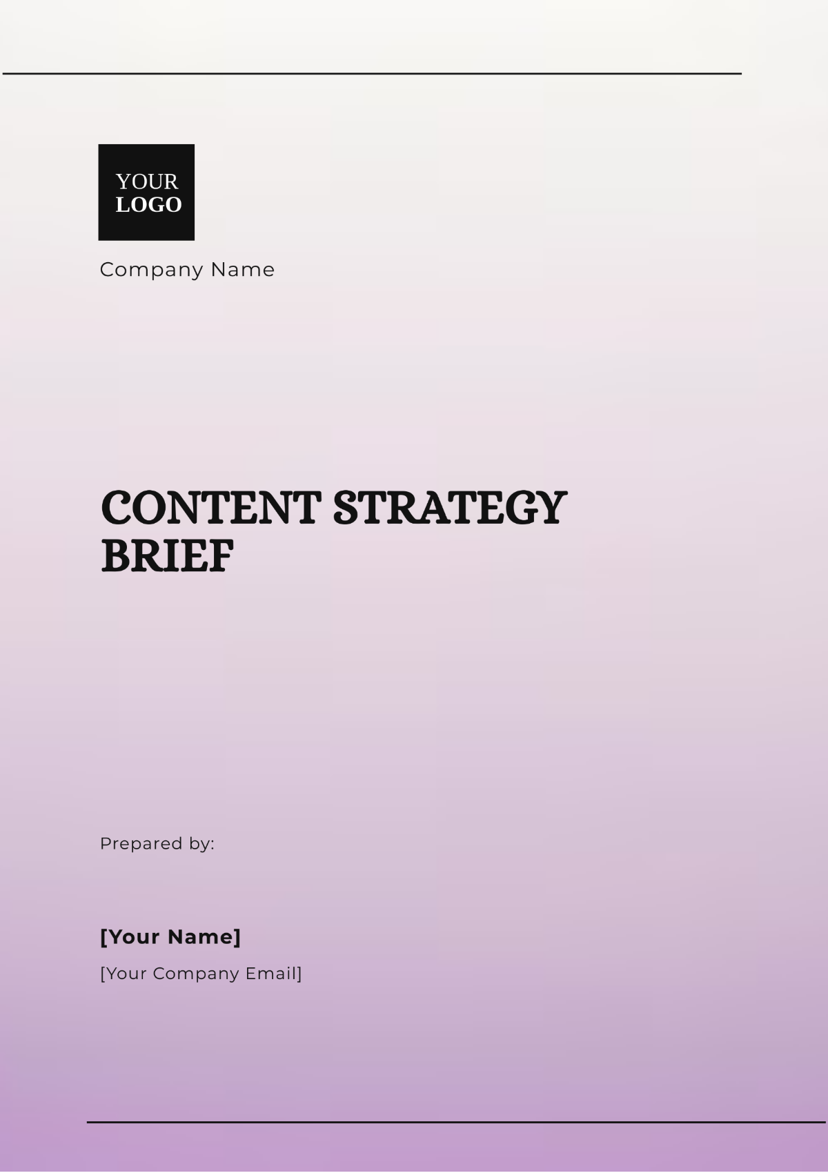 Content Strategy Brief Template - Edit Online & Download