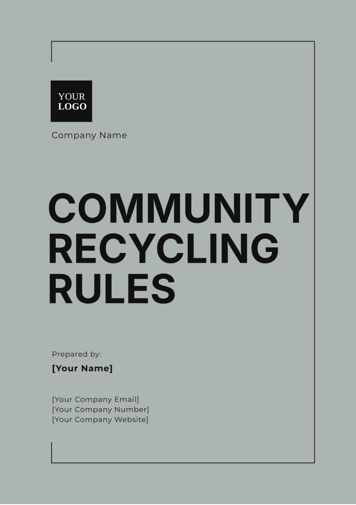 Community Recycling Rules Template - Edit Online & Download