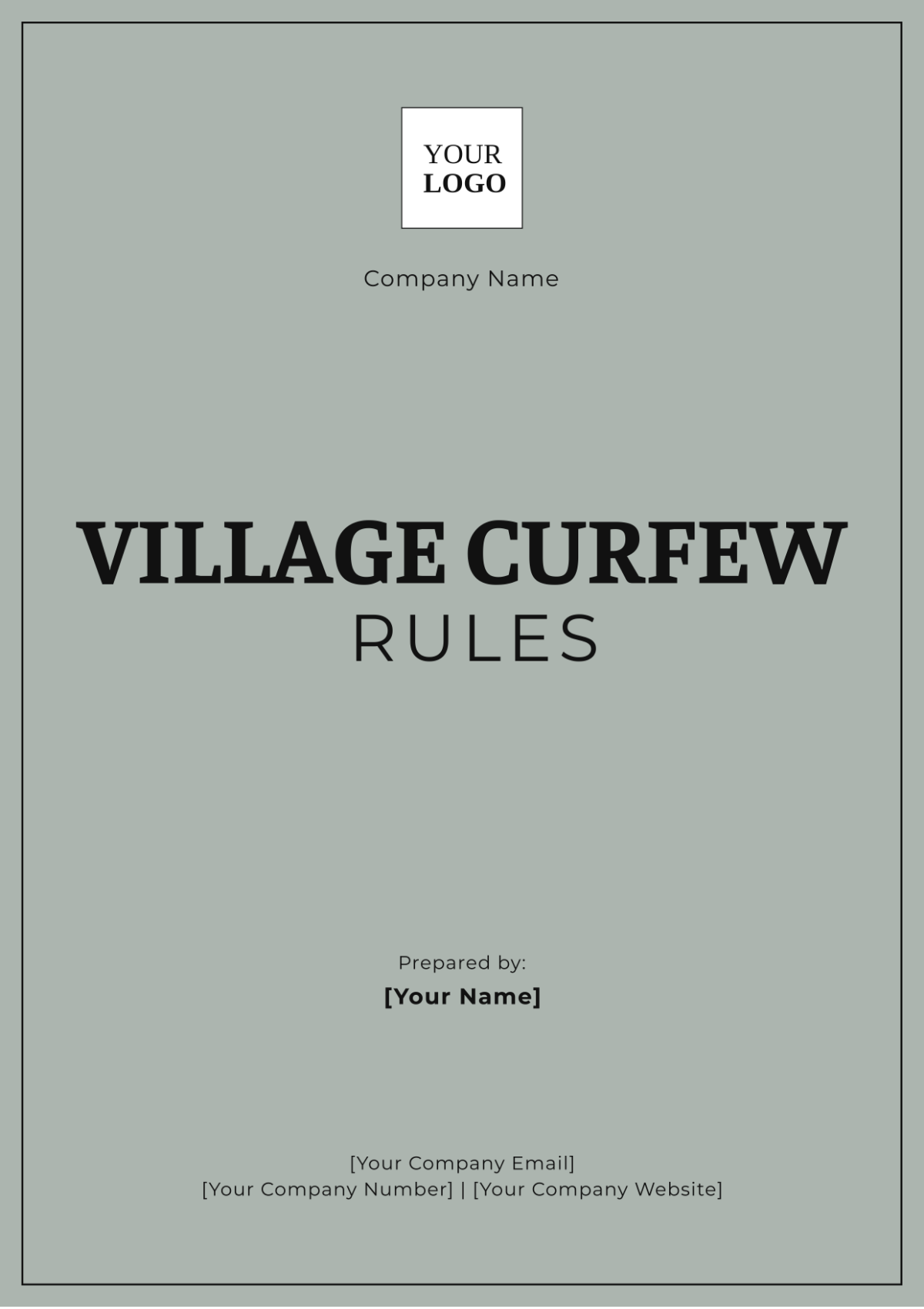 Rules for Village Curfew Template - Edit Online & Download