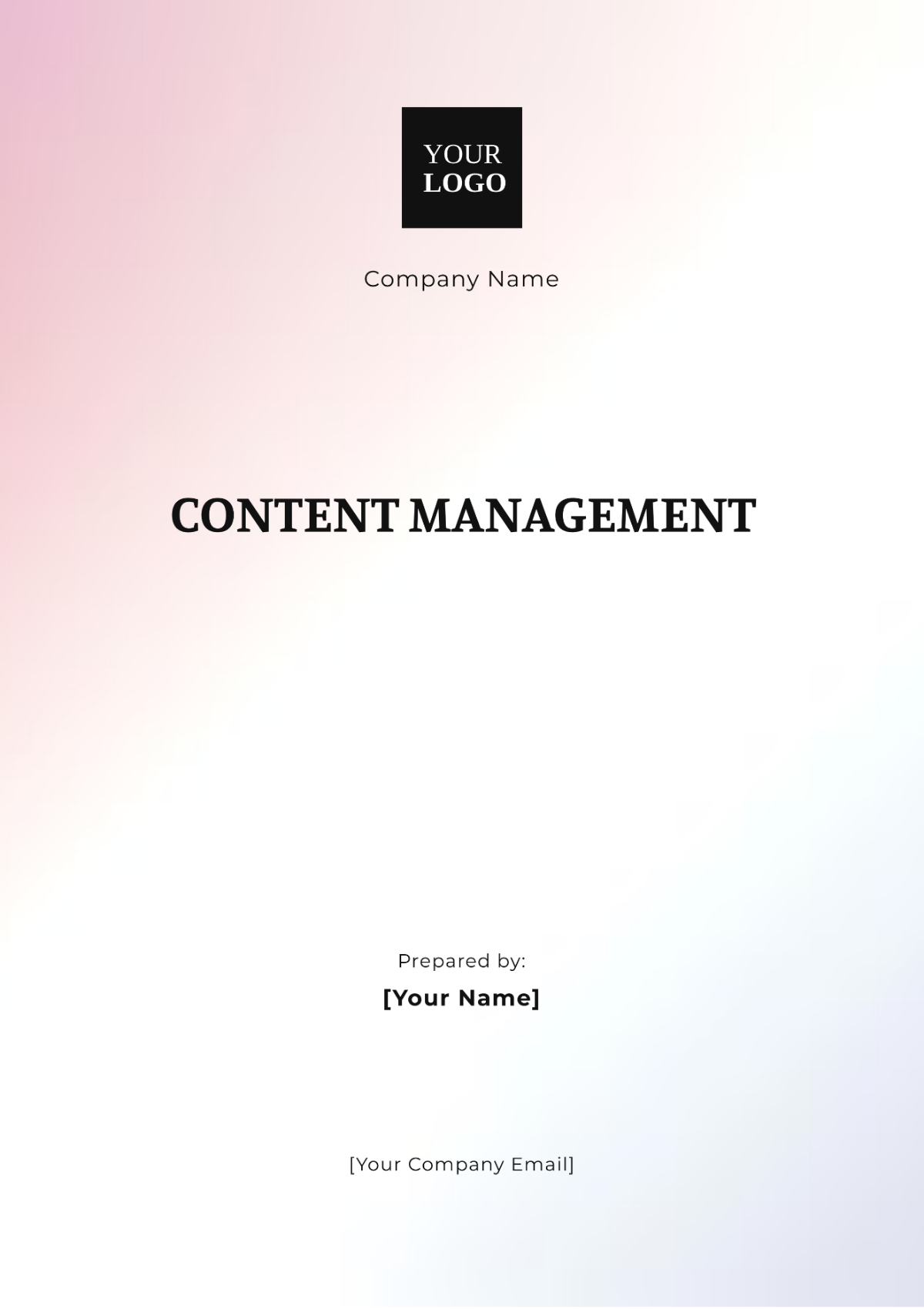 Content Management Template - Edit Online & Download