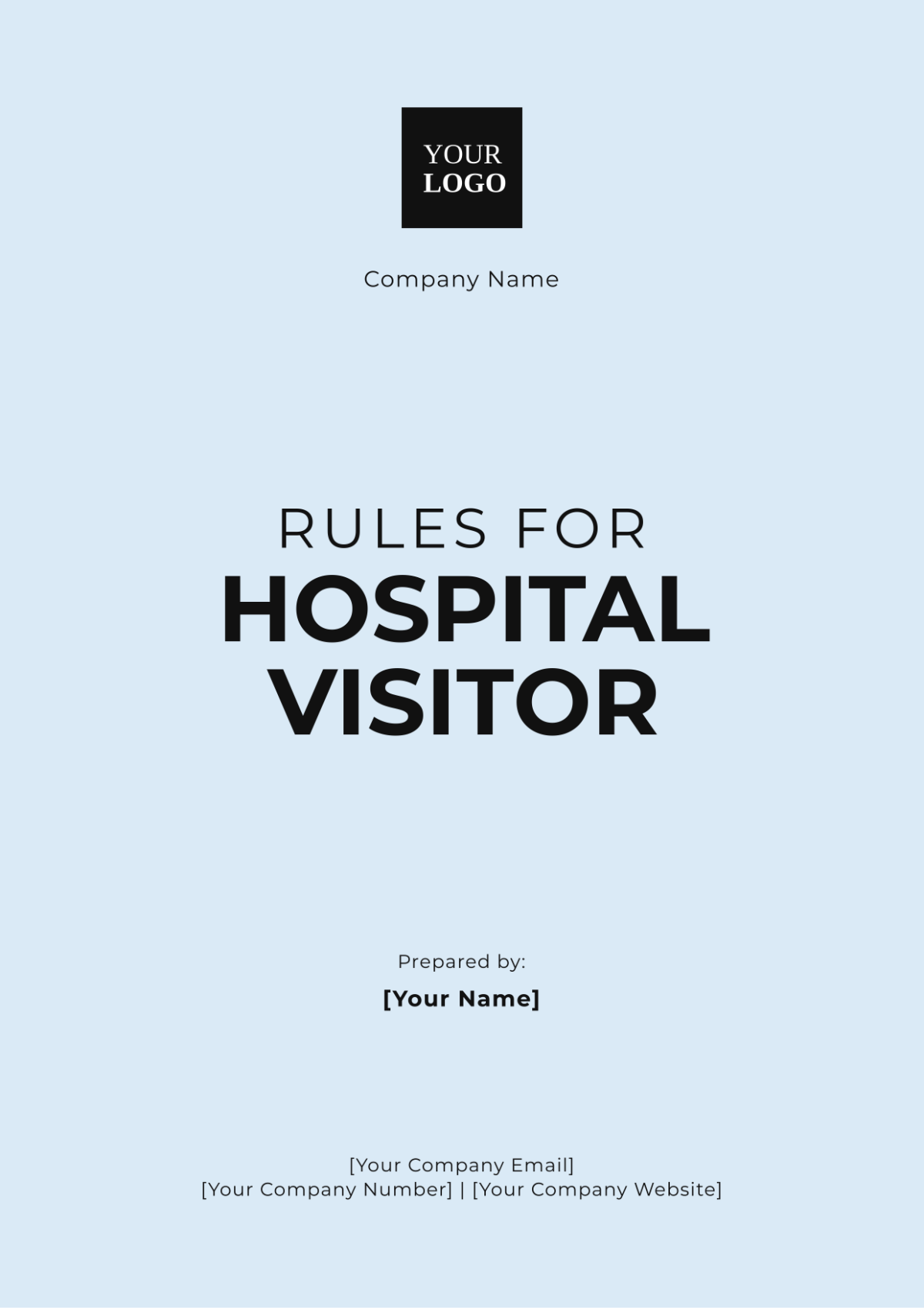 Rules for Hospital Visitor Template