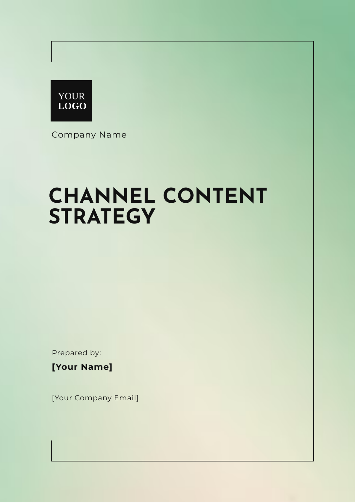 Channel Content Strategy Template - Edit Online & Download