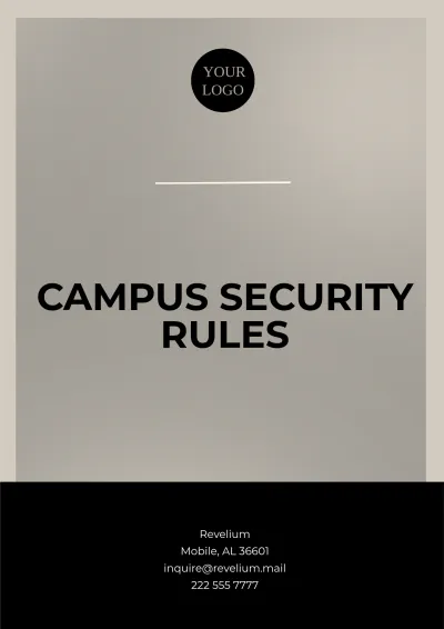 Free Campus Security Rules Template to Edit Online