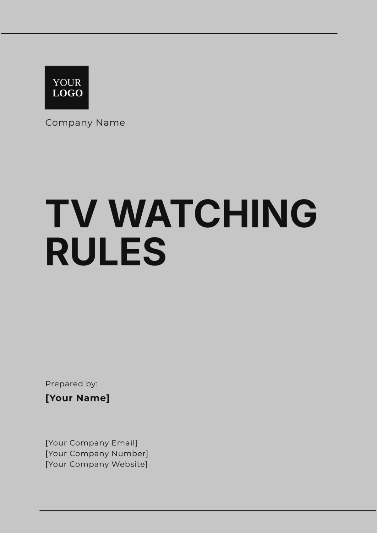 TV Watching Rules Template - Edit Online & Download