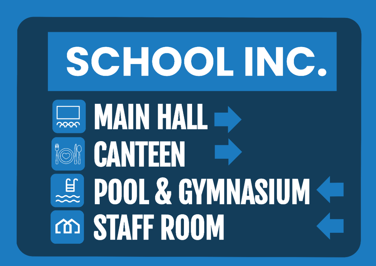 School Directional Sign Template