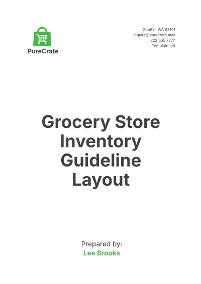 Free Grocery Store Inventory Guideline Layout Template to Edit Online