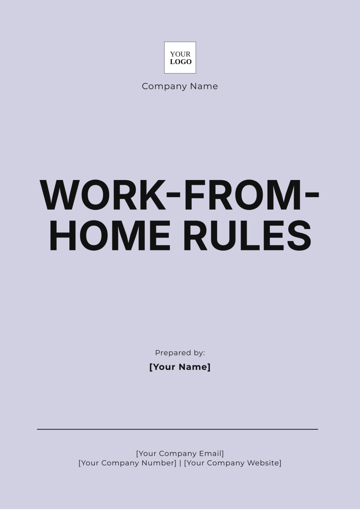 Work-from-Home Rules Template - Edit Online & Download