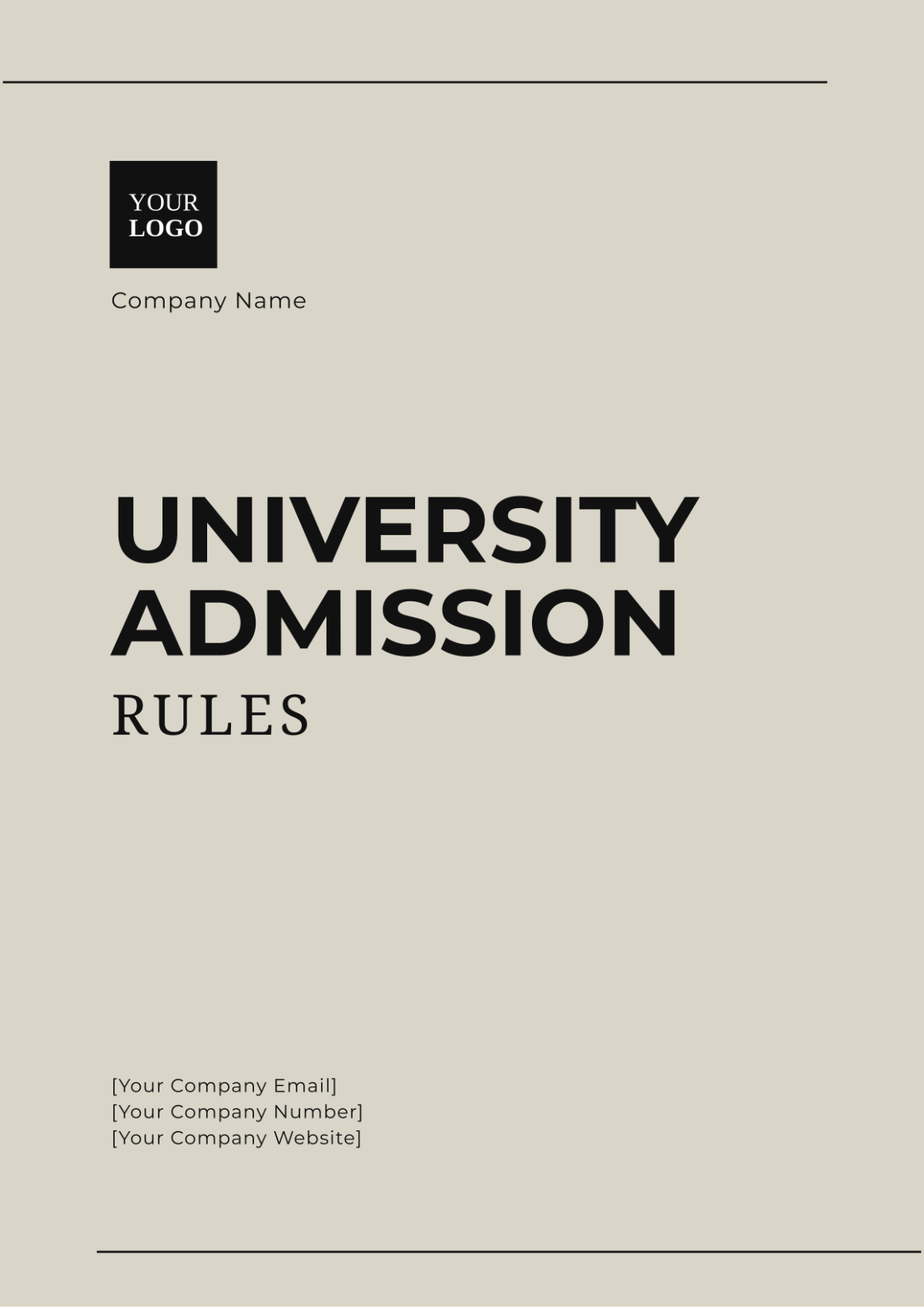 University Admission Rules Template - Edit Online & Download