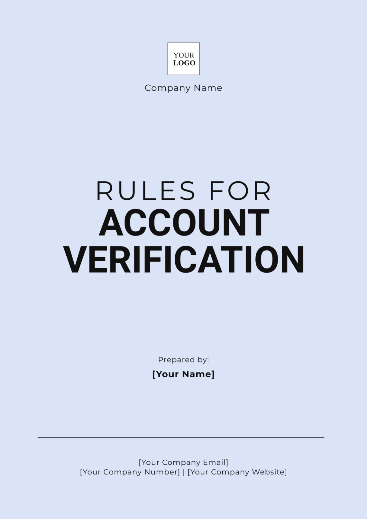 Rules for Account Verification Template - Edit Online & Download