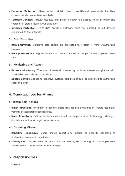 Free Technology Use for School Rules Template to Edit Online