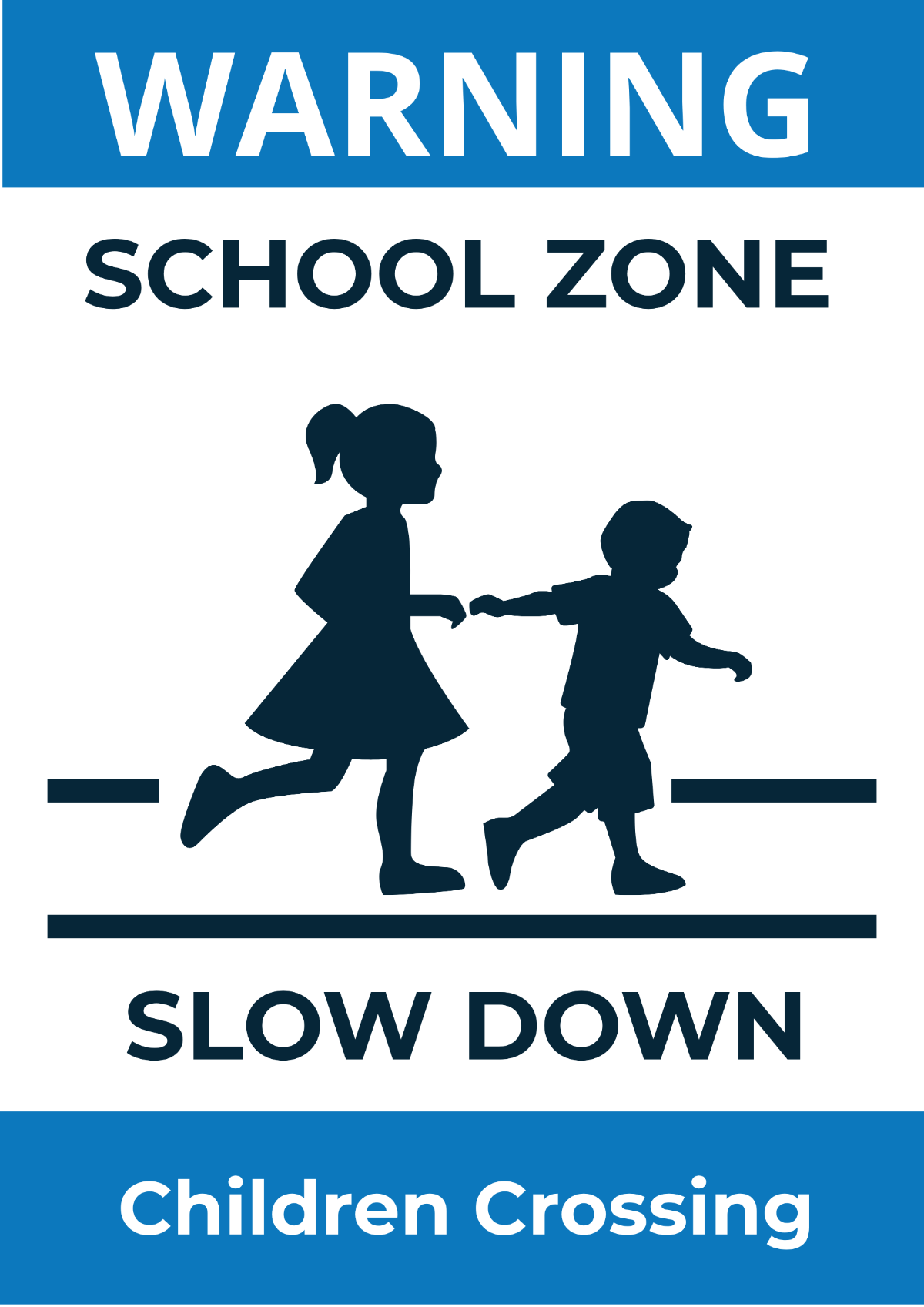 School Warning Signage