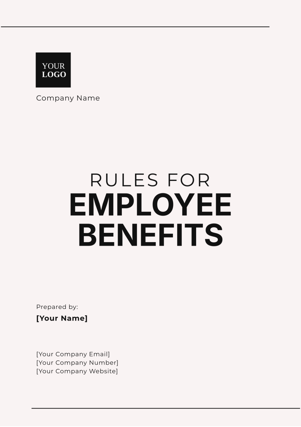 Rules for Employee Benefits Template - Edit Online & Download