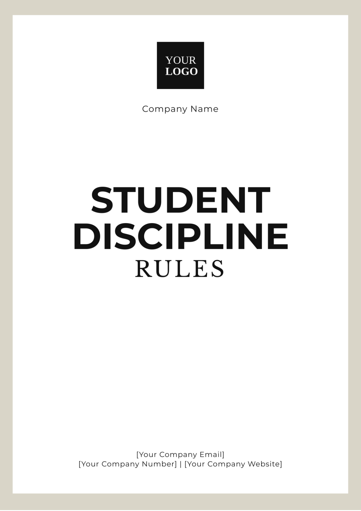 Student Discipline Rules Template - Edit Online & Download