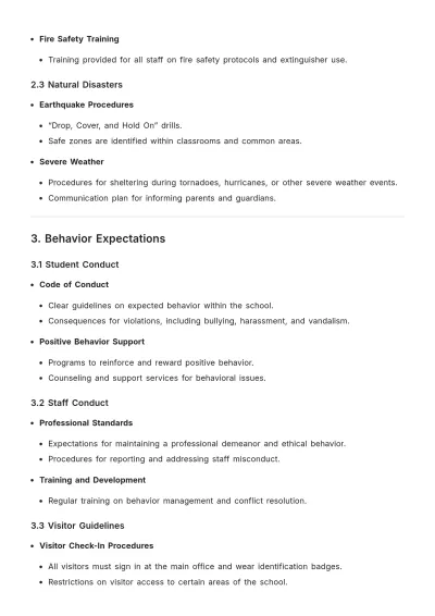 Free School Safety Rules Template to Edit Online