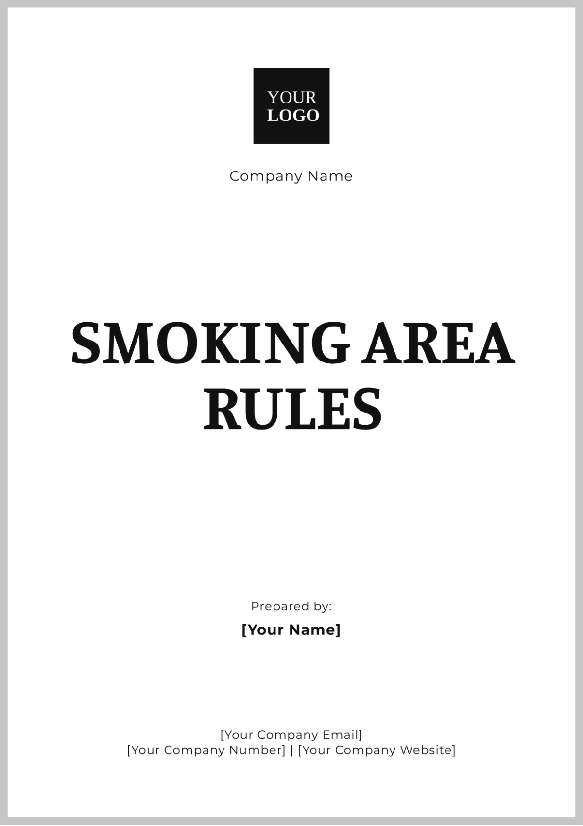 Rules for Smoking Area Template - Edit Online & Download