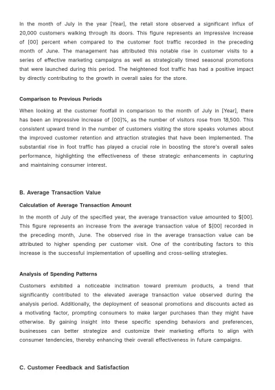 Free Grocery Store Sales Report Template to Edit Online