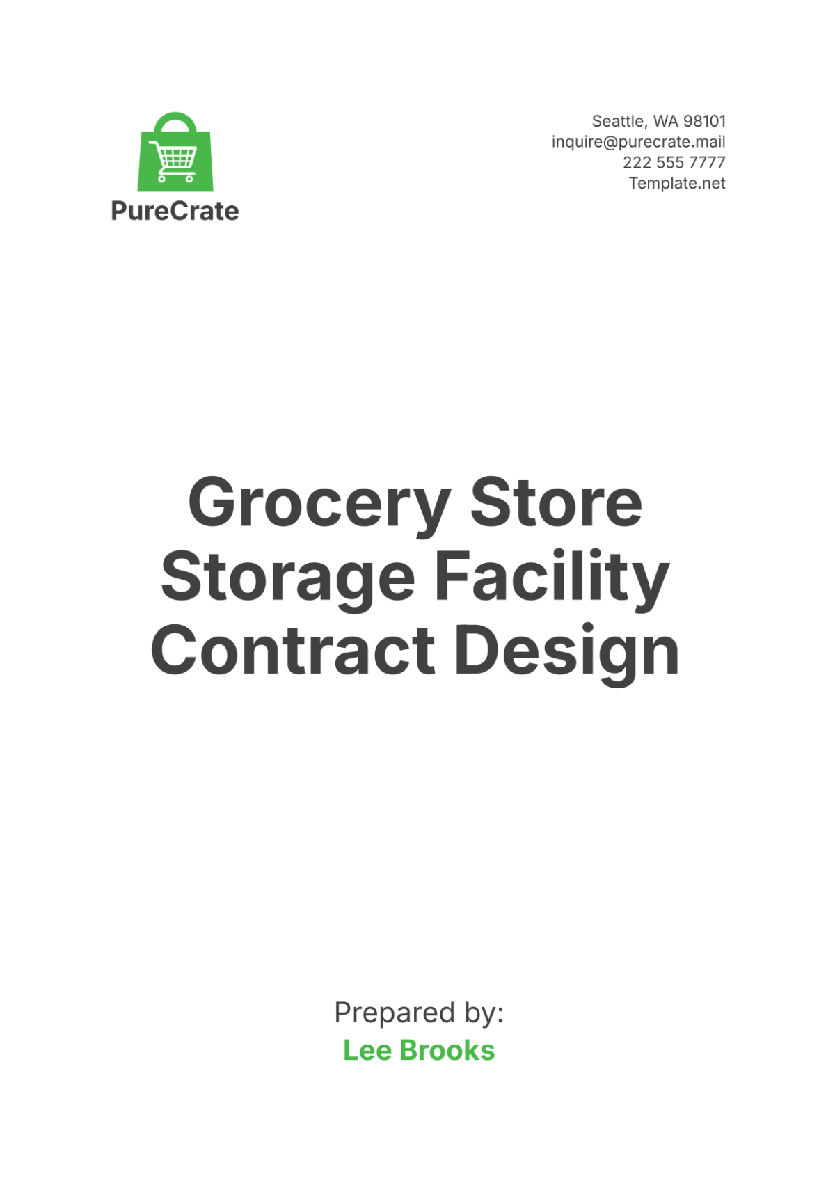 Grocery Store Storage Facility Contract Design Template - Edit Online & Download