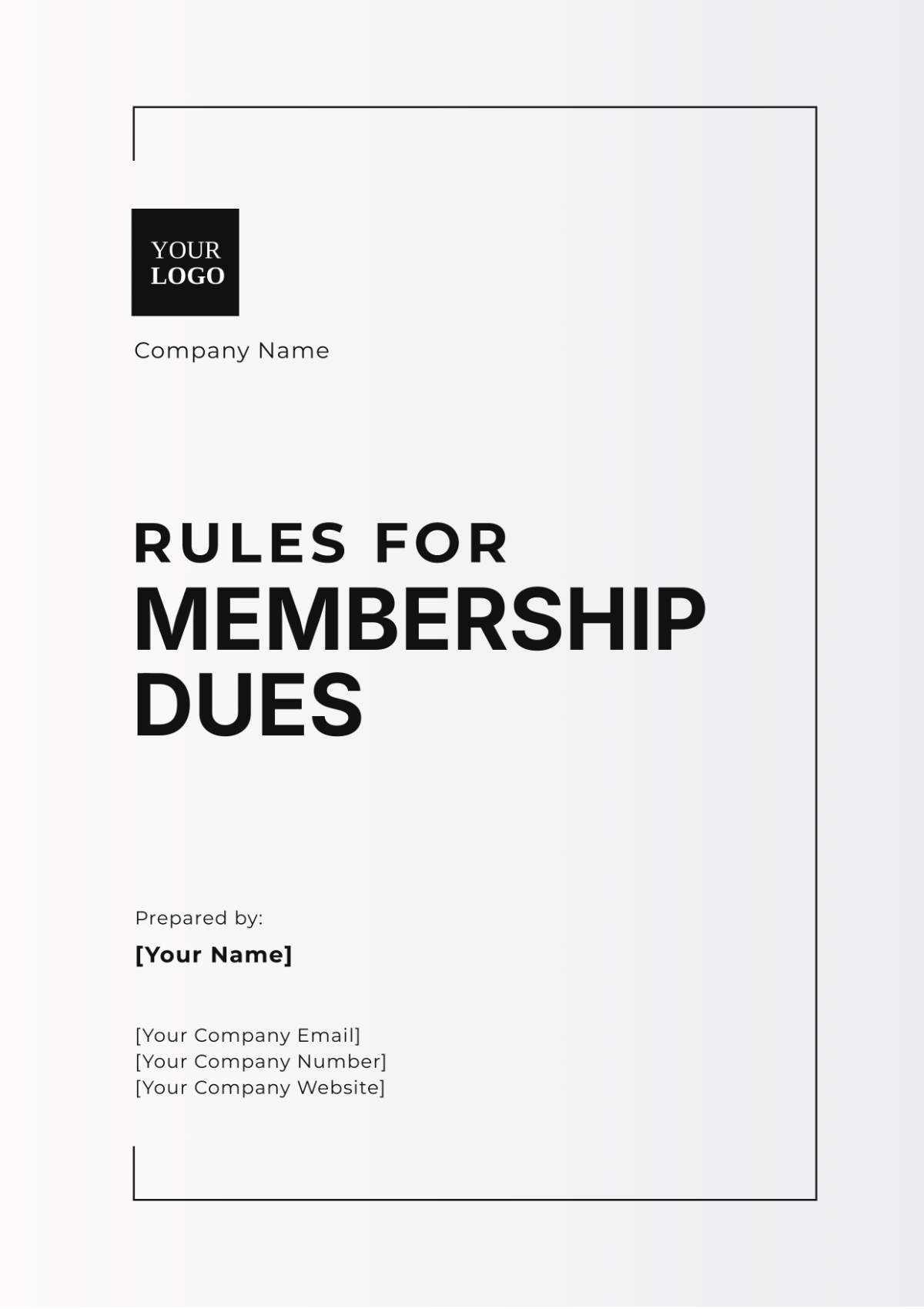 Rules for Membership Dues Template - Edit Online & Download