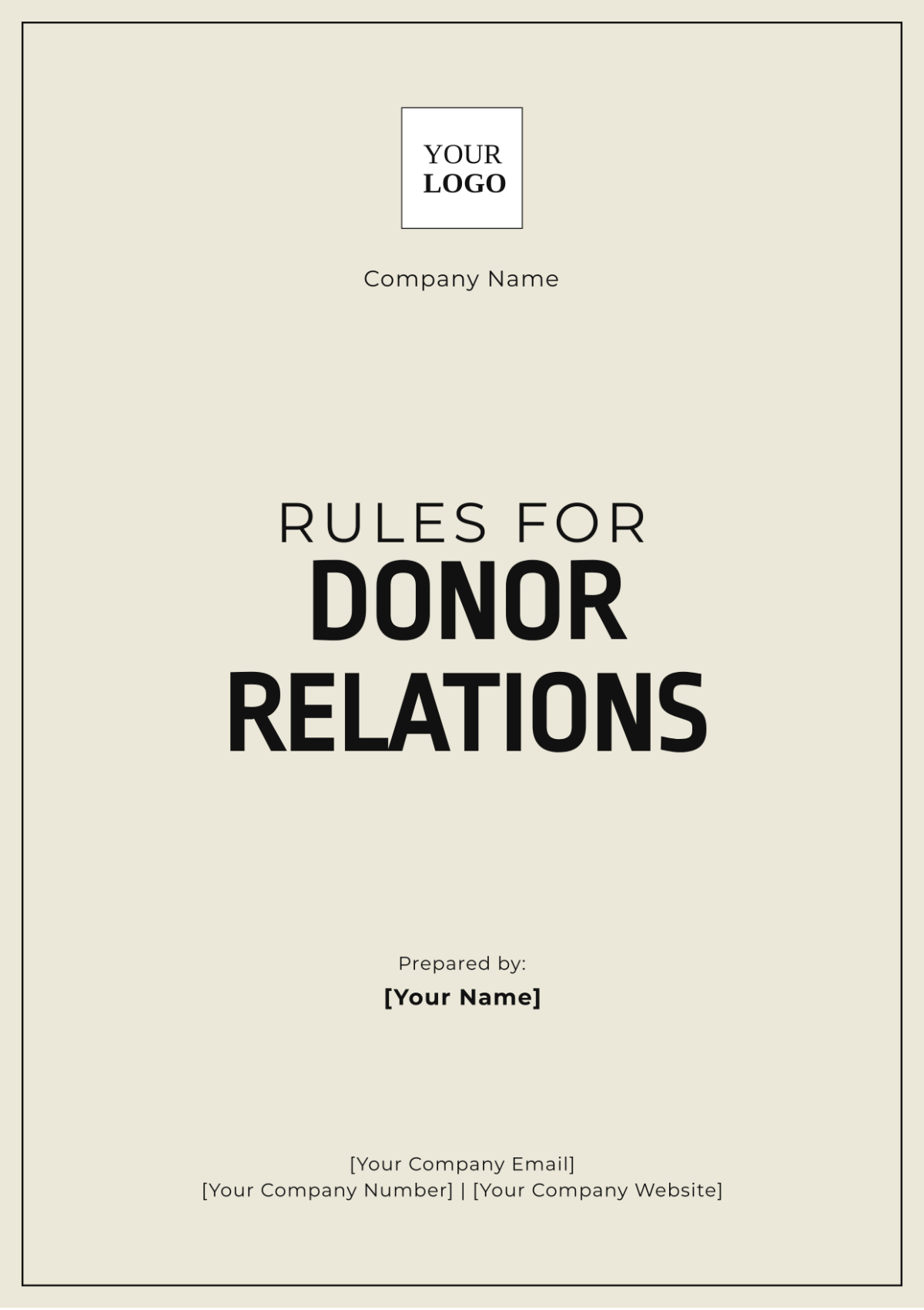 Rules for Donor Relations Template - Edit Online & Download