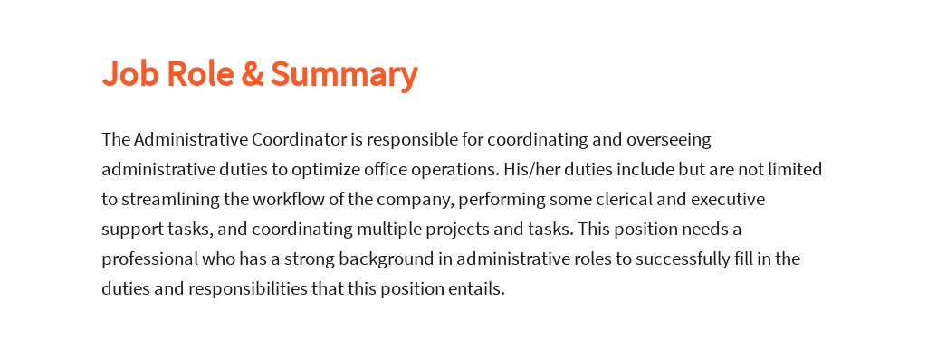 Free Administrative Coordinator Job Ad/Description Template 2.jpe