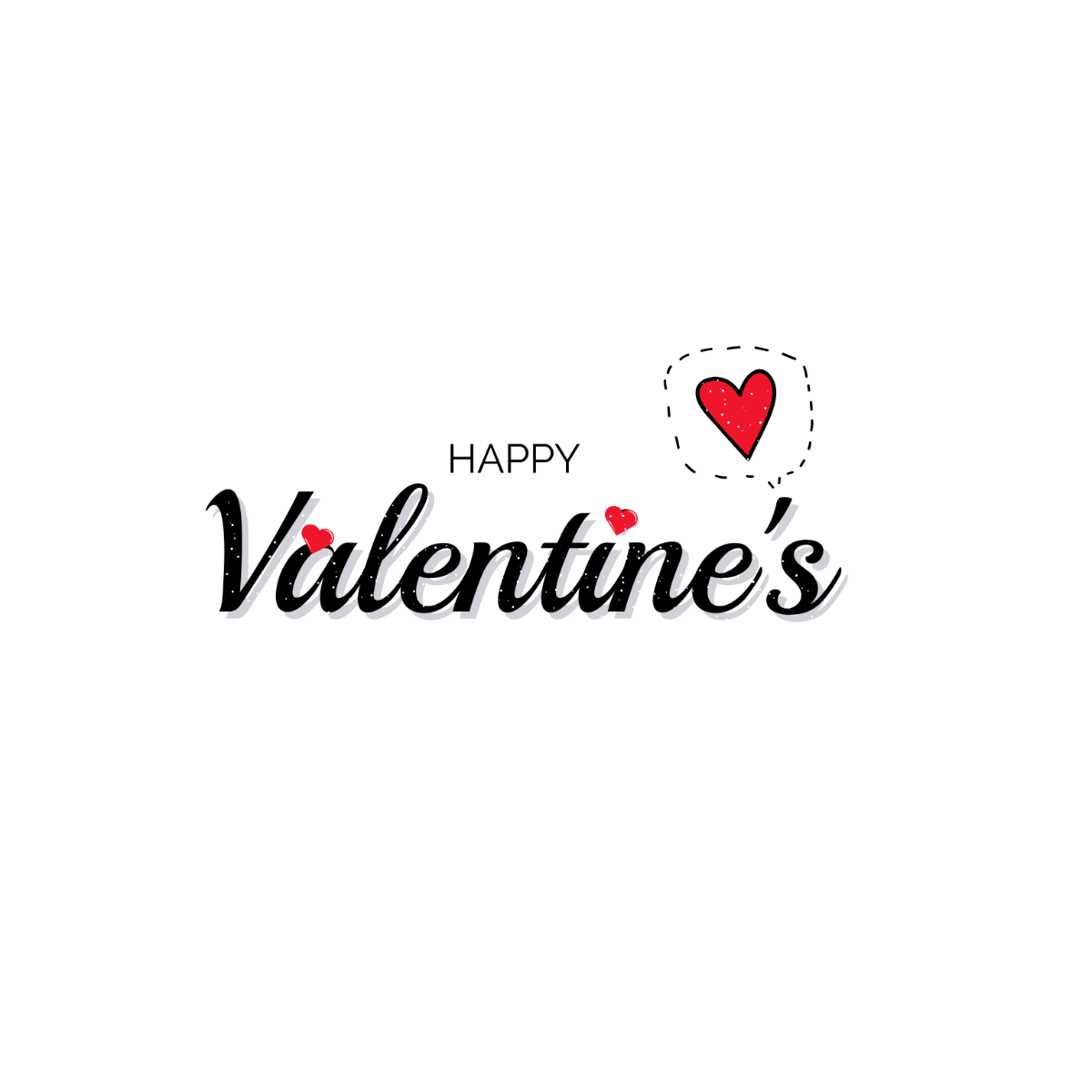 Simple Happy Valentines Text - Edit Online | Template.net