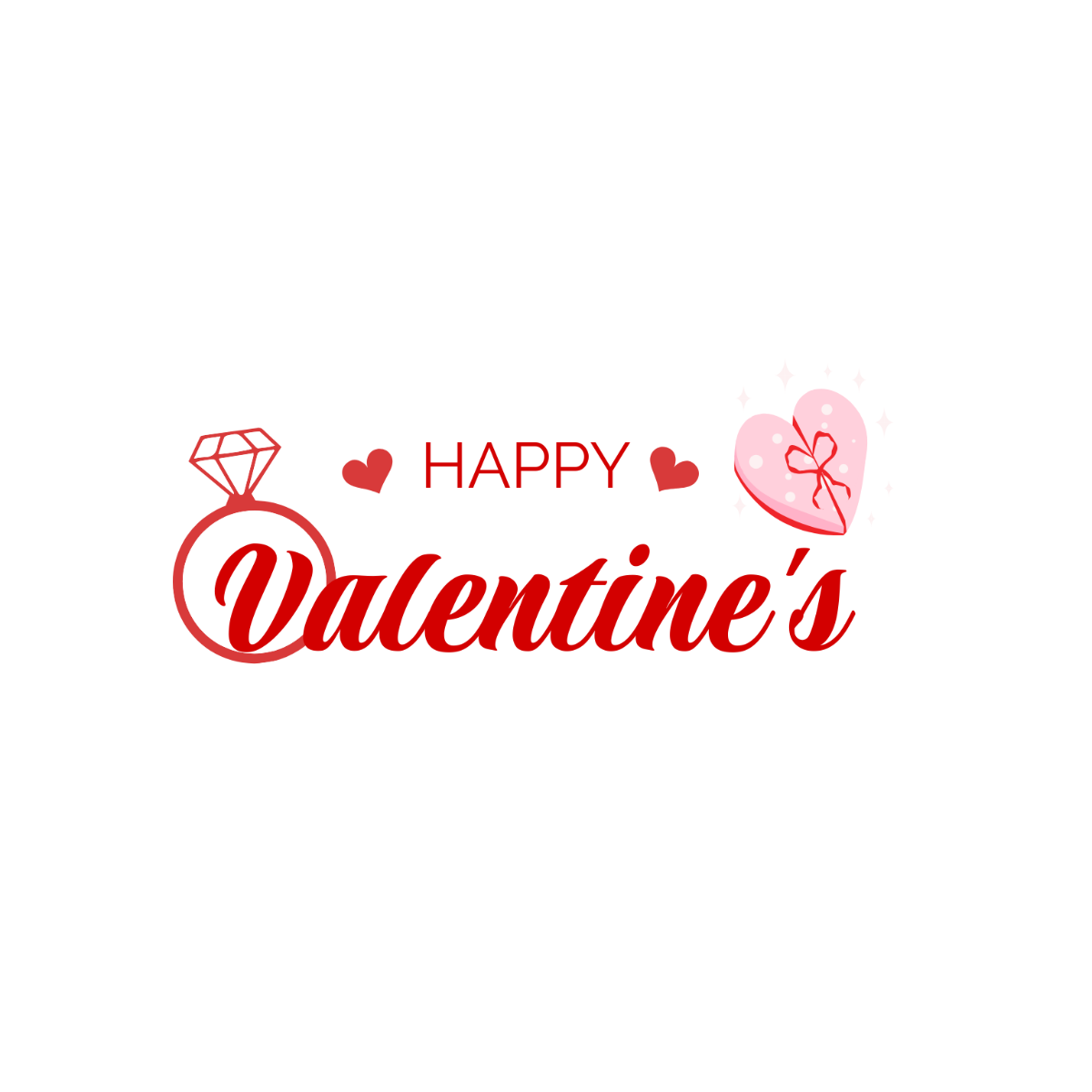 Editable Happy Valentines Text