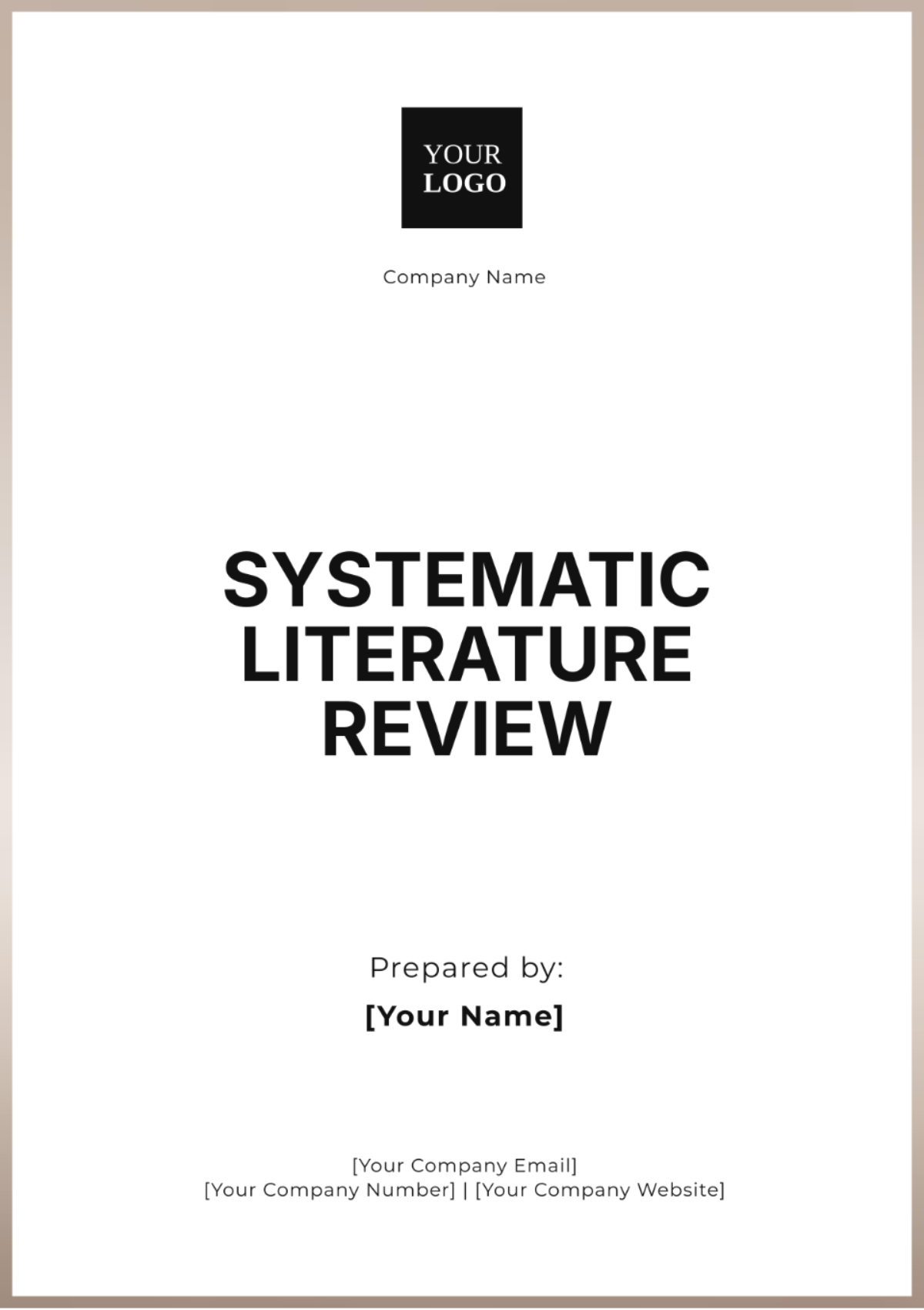 Systematic Literature Review Template - Edit Online & Download