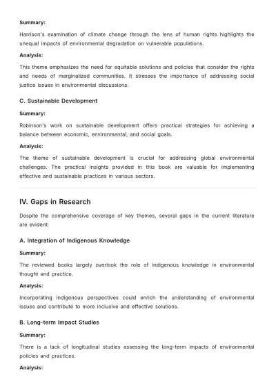 Free Book Literature Review Template to Edit Online