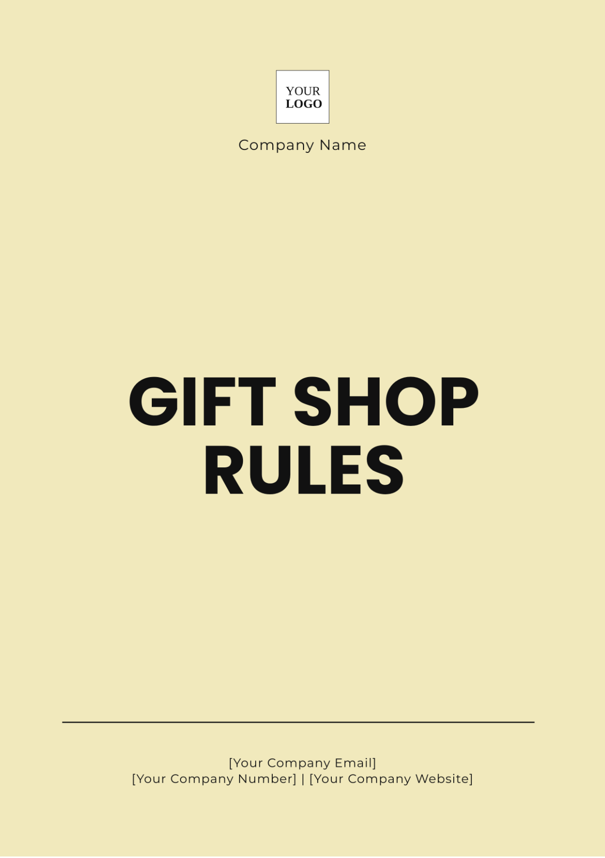 Gift Shop Rules Template - Edit Online & Download