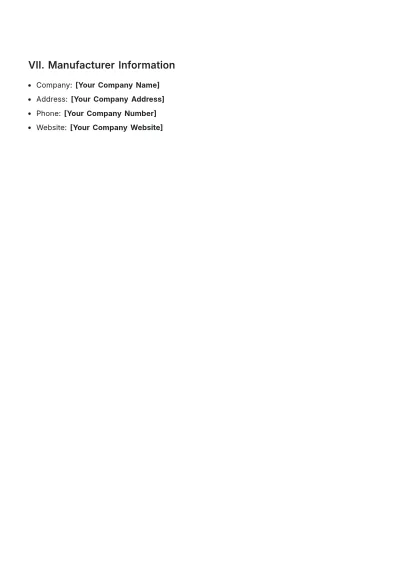 Free Nutritional Product Description Template to Edit Online