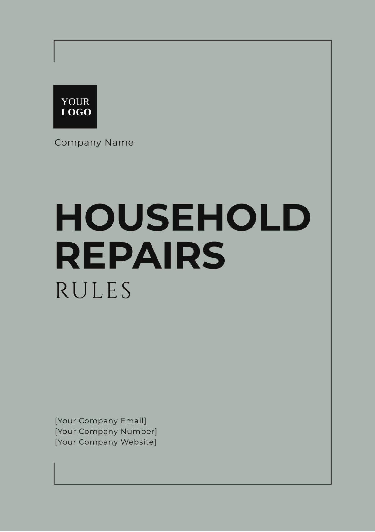 Household Repairs Rules Template - Edit Online & Download