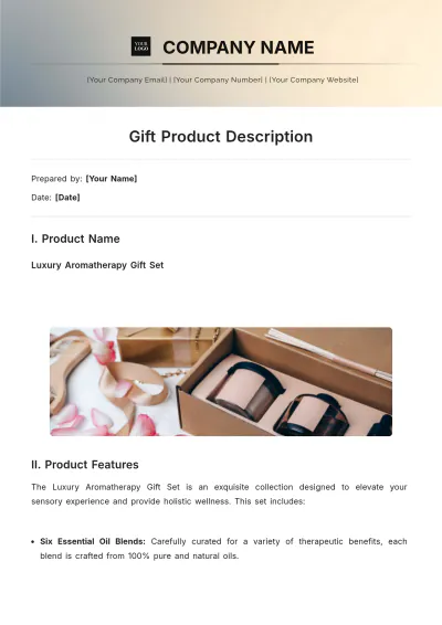 Free Gift Product Description Template Clipart to Edit Online