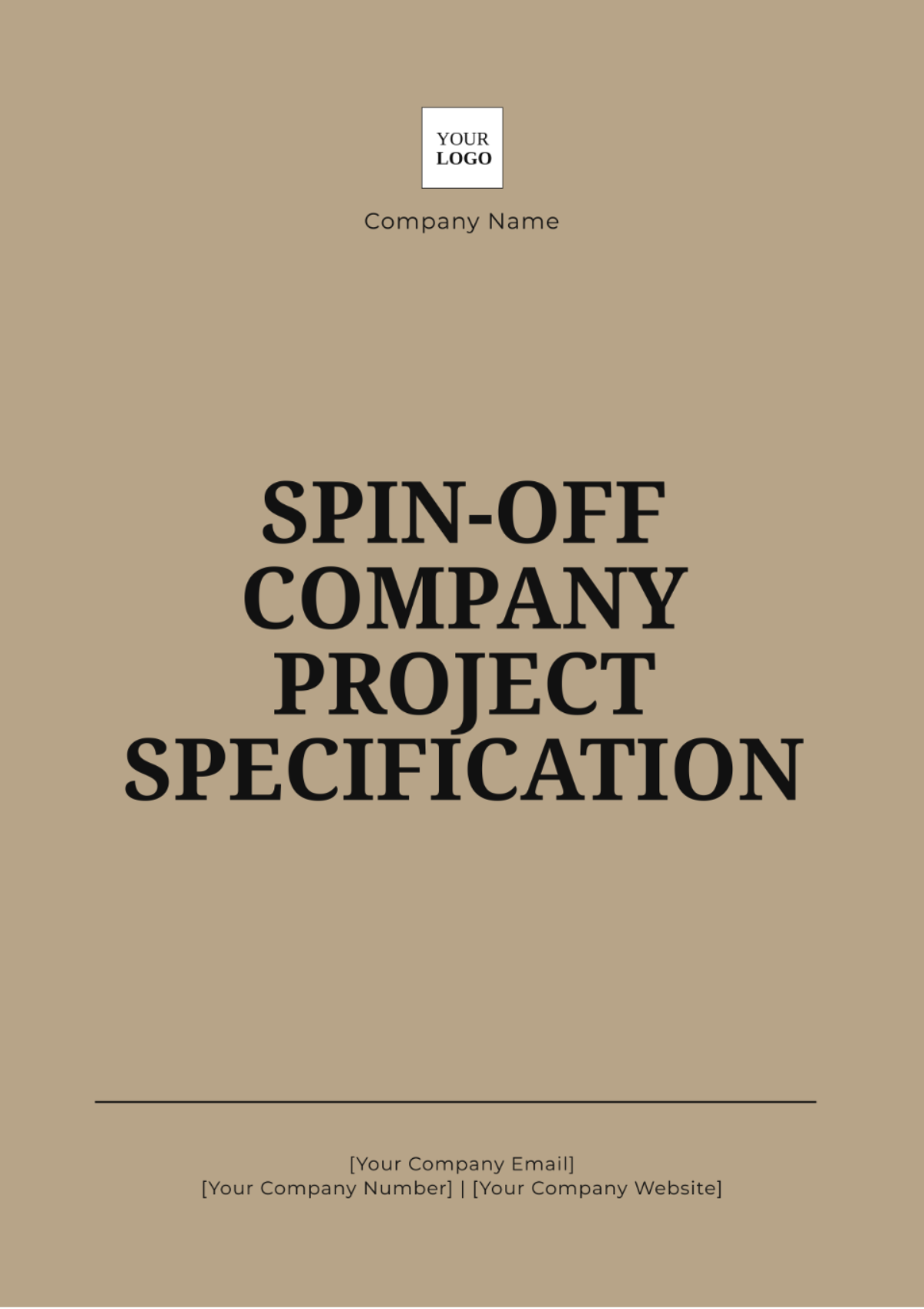 Spin-off Company Project Specification Template - Edit Online & Download