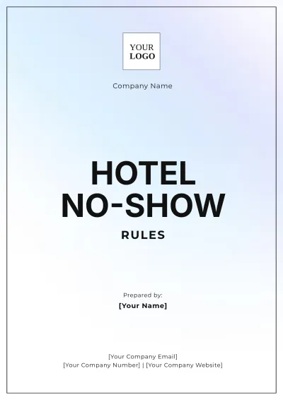 Free Hotel No-show Rules Template to Edit Online