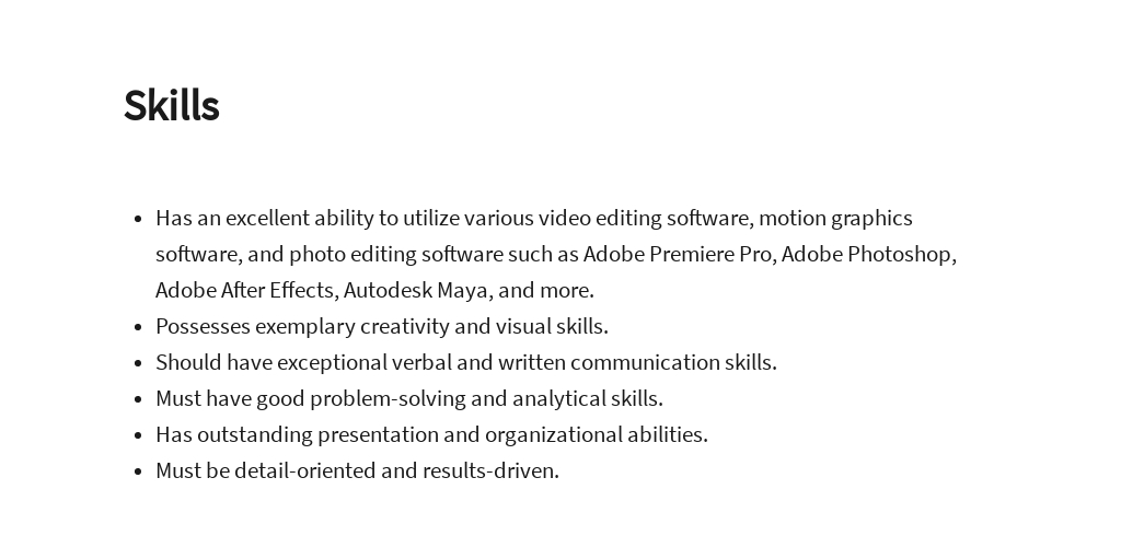 Free Assistant Video Editor Job Description Template 4.jpe
