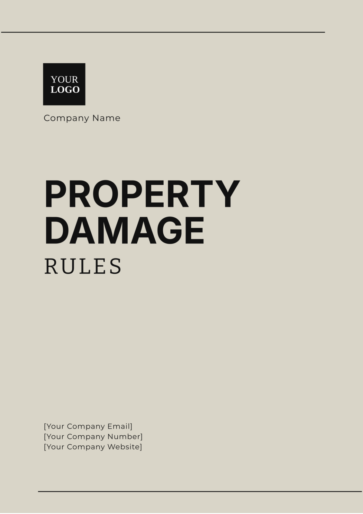 Property Damage Rules Template - Edit Online & Download