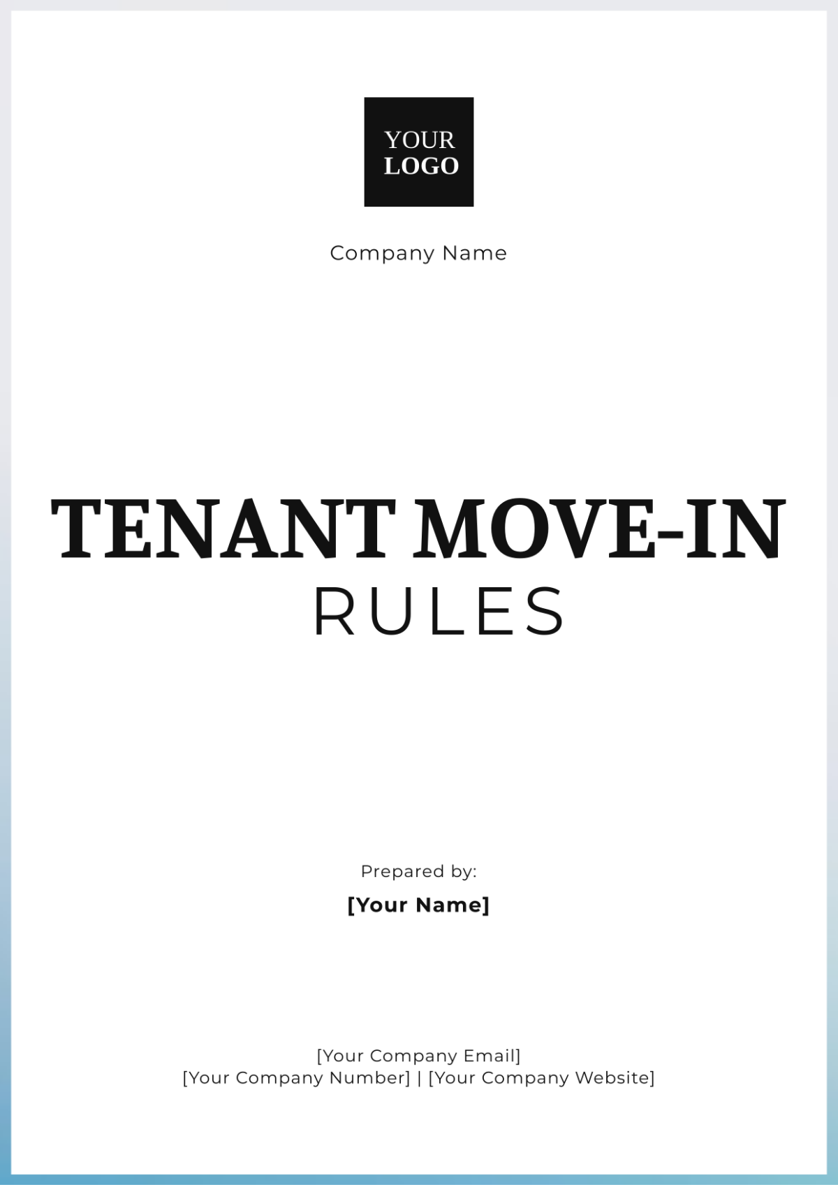 Tenant Move-in Rules Template - Edit Online & Download