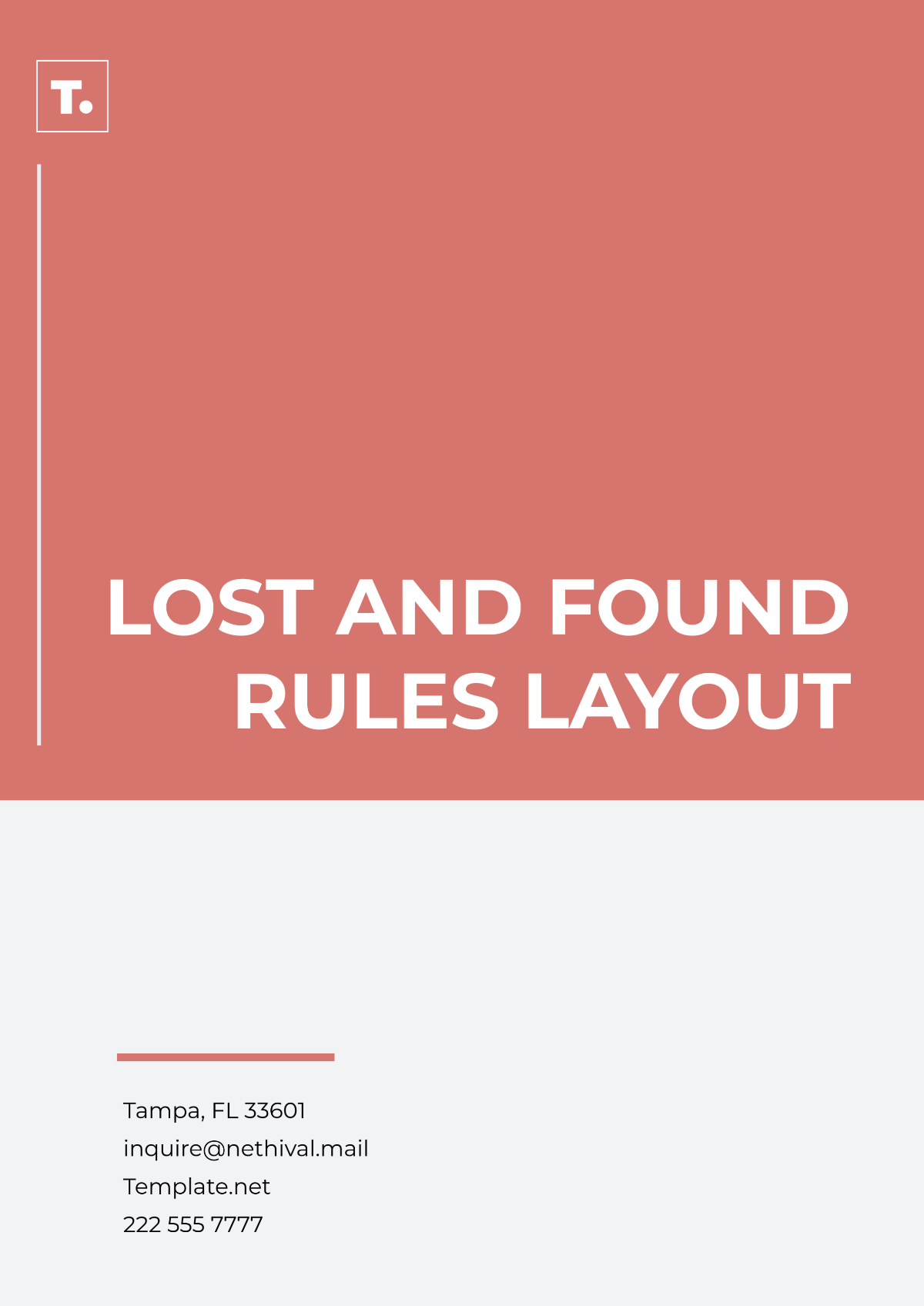 Lost and Found Rules Layout Template - Edit Online & Download