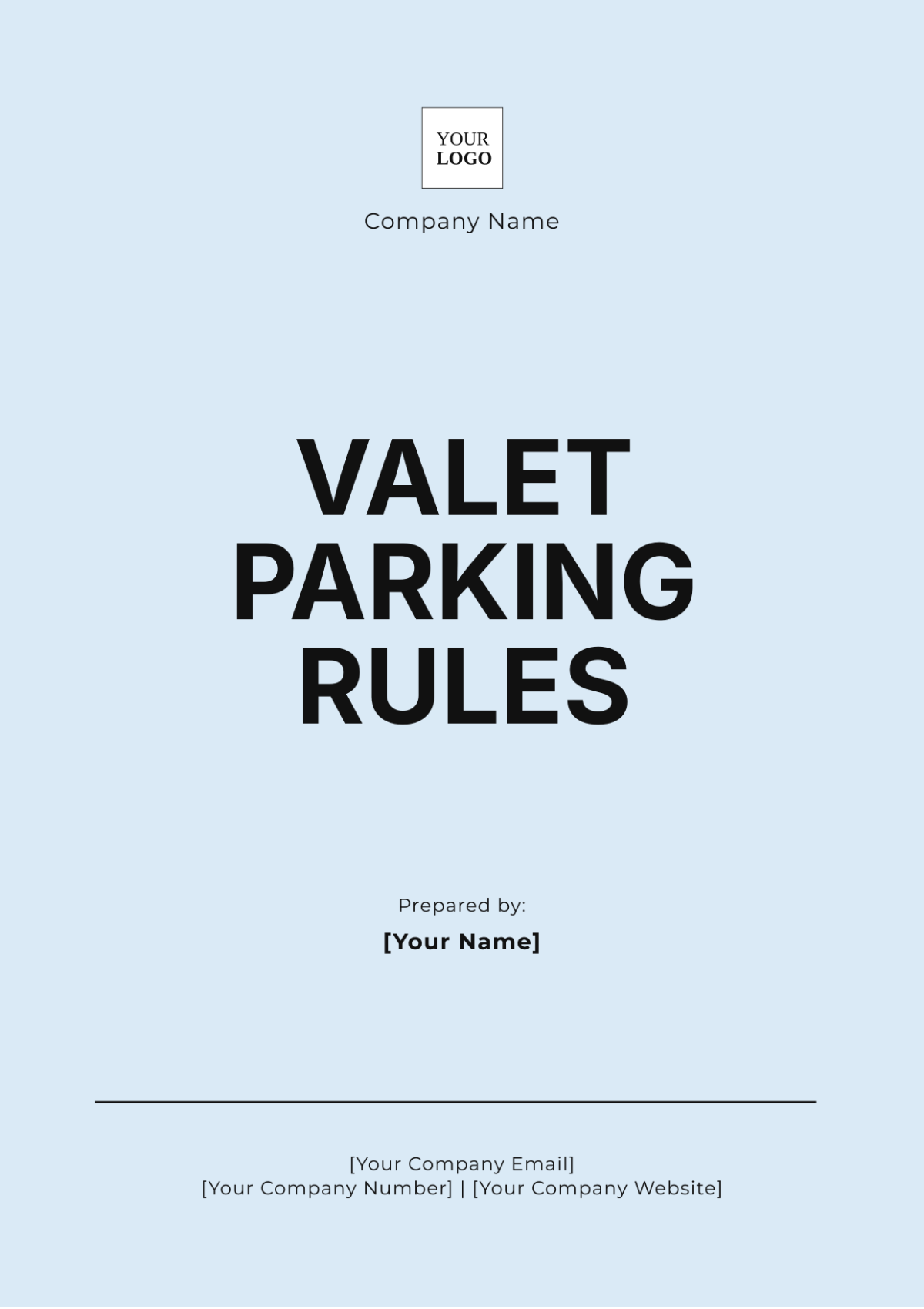 Valet Parking Rules Template - Edit Online & Download