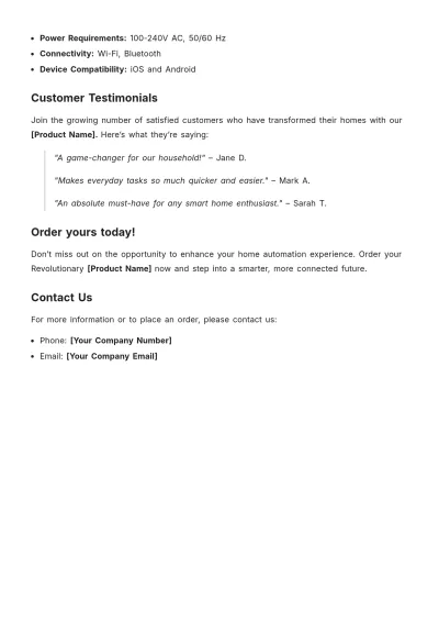 Free Amazon Product Description Template to Edit Online