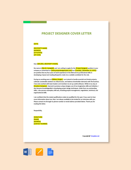 Free Creative Graphic Designer Cover Letter Template - Google Docs ...