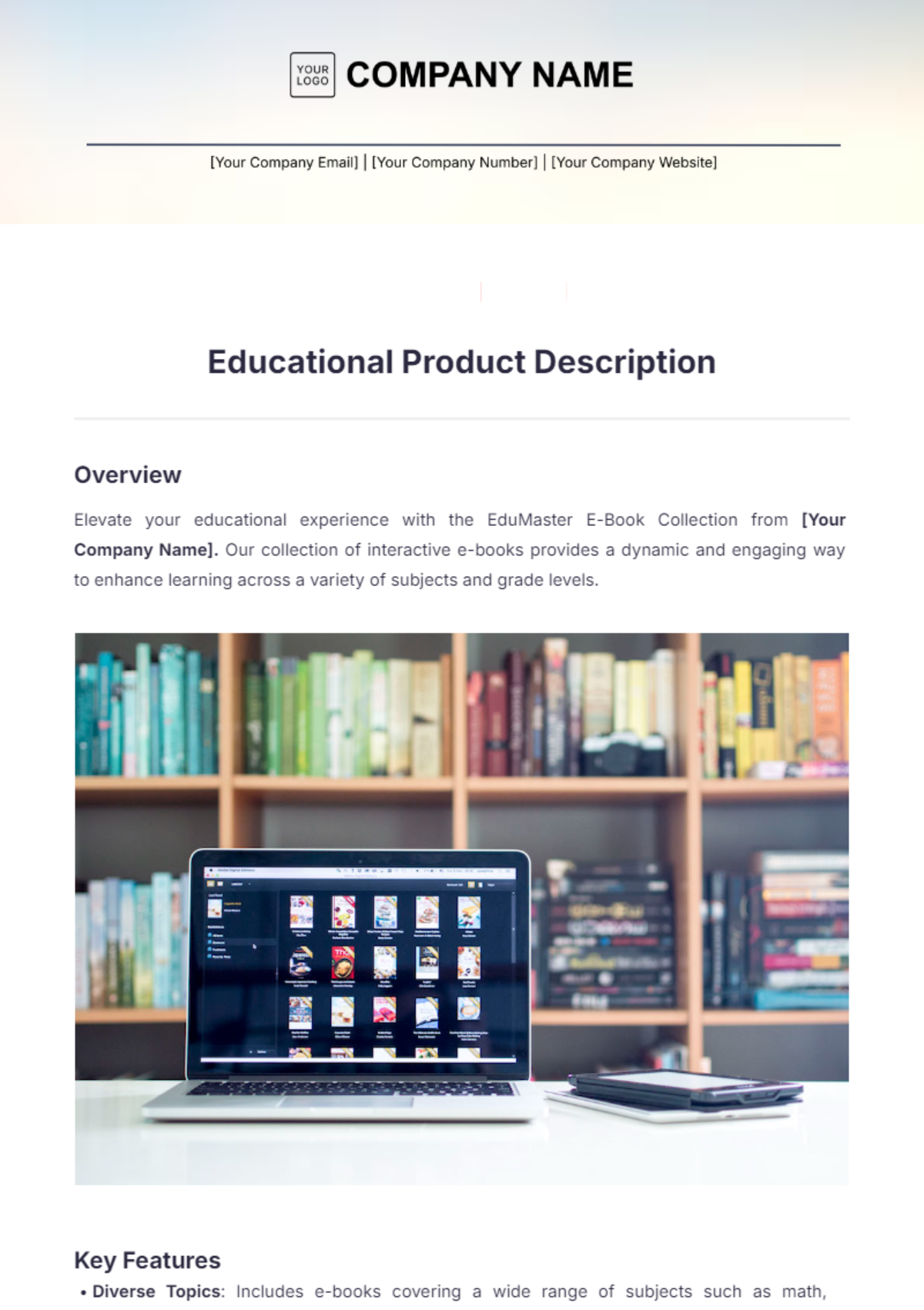 Educational Product Description Template - Edit Online & Download