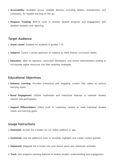 Free Educational Product Description Template to Edit Online